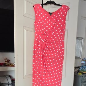 The Limited Women Red Orange Casual Kane-Length Sheath Dress SZ 16